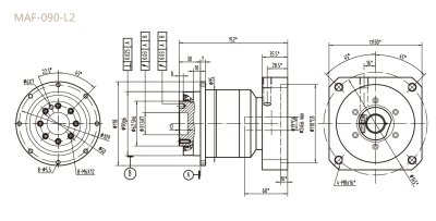 MAF090L2精密行星減速器型號(hào)_尺寸_圖紙