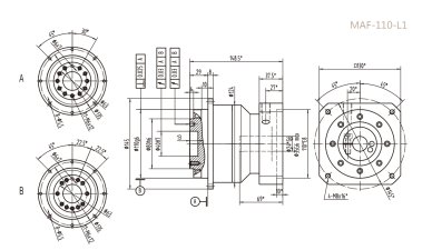 MAF110L1精密行星減速器型號(hào)_尺寸_圖紙
